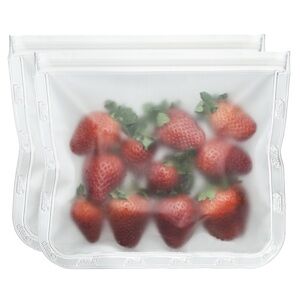 BLUE AVOCADO White Food Storage Zipper Bag 8.5”x7.5”